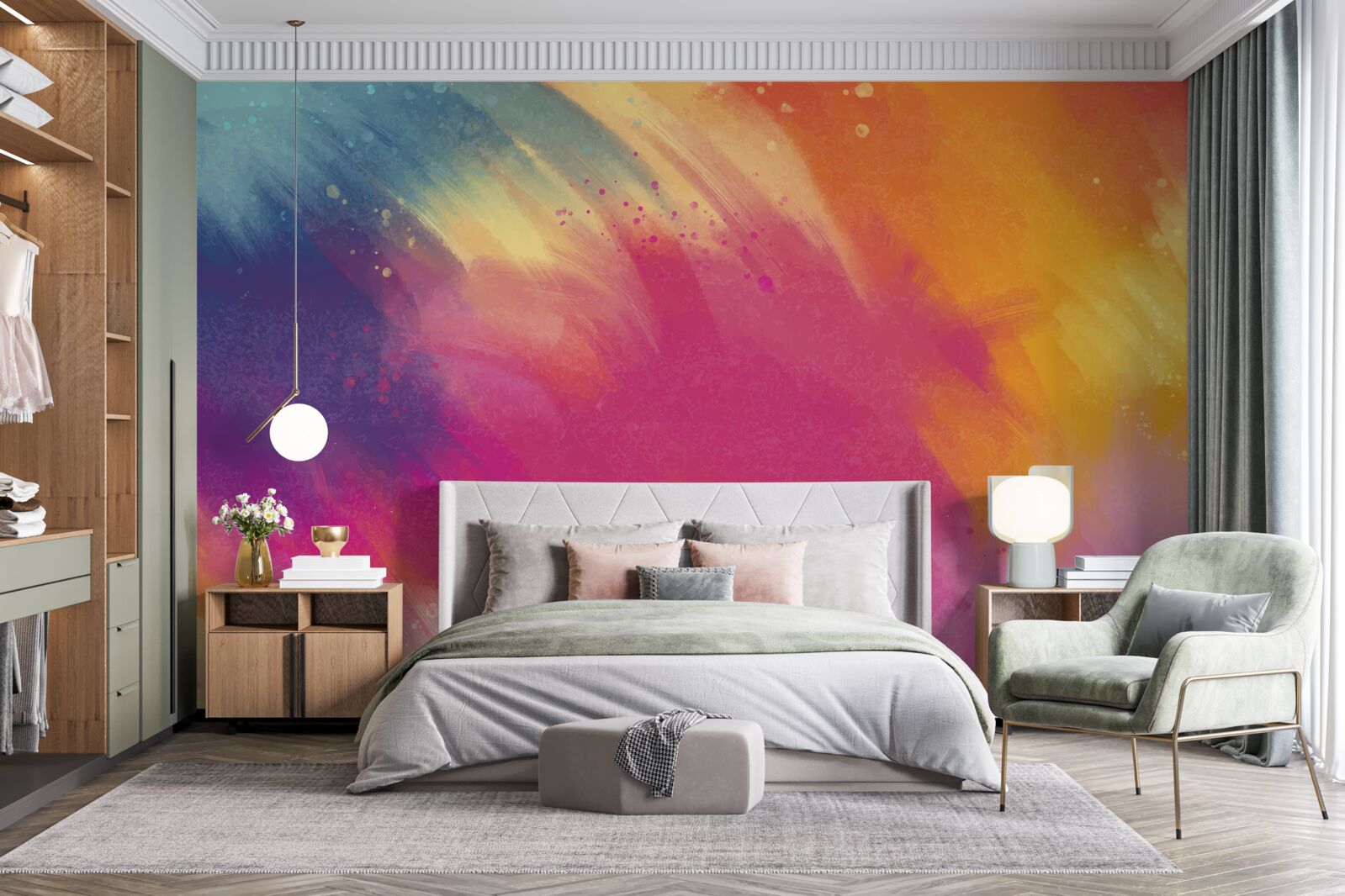 Fototapeten Regenbogen im Weltraum