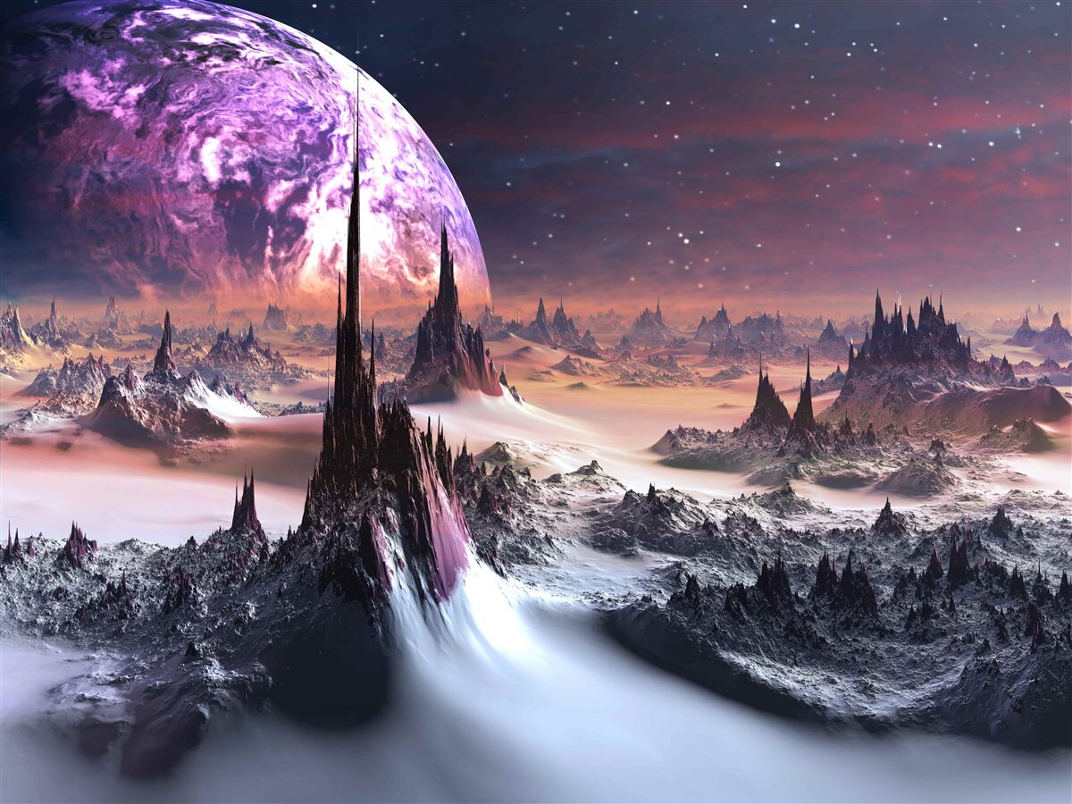 Fototapeten Raumlandschaft und Universum