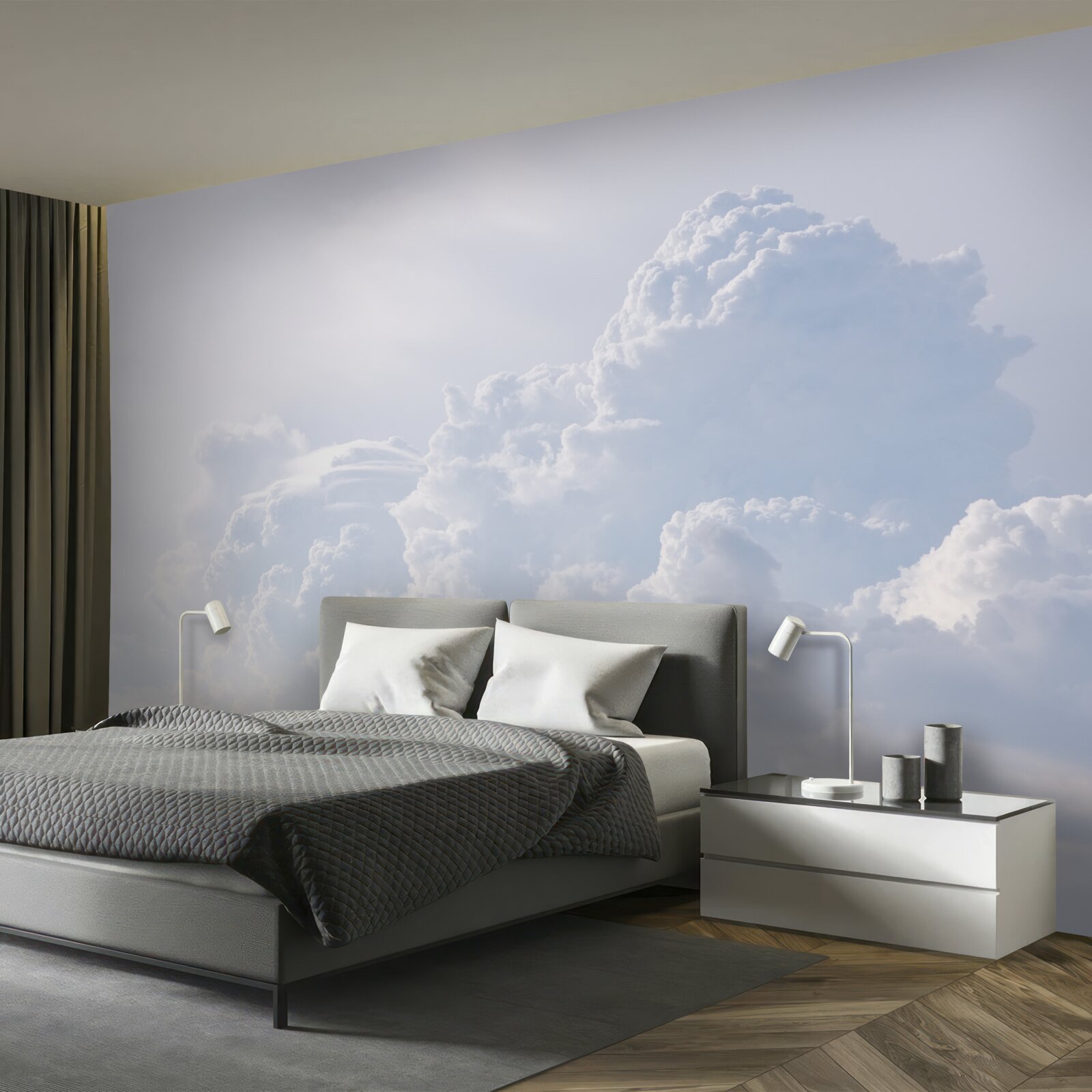 Fototapeten Flauschige Schneewolken