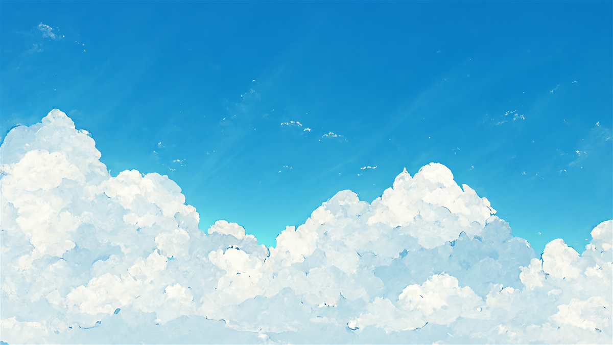 Fototapeten Blauer Himmel und Schneewolken
