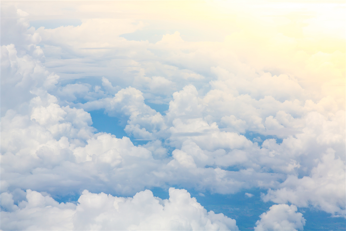 Fototapeten Wolken, wenn die Sonne schlafen geht