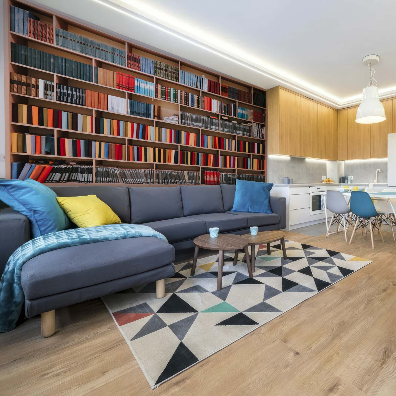 Fototapeten Reiche Buchsammlung zu Hause