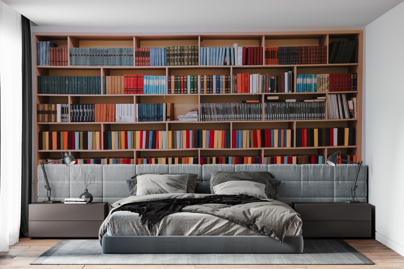 Fototapeten Reiche Buchsammlung zu Hause