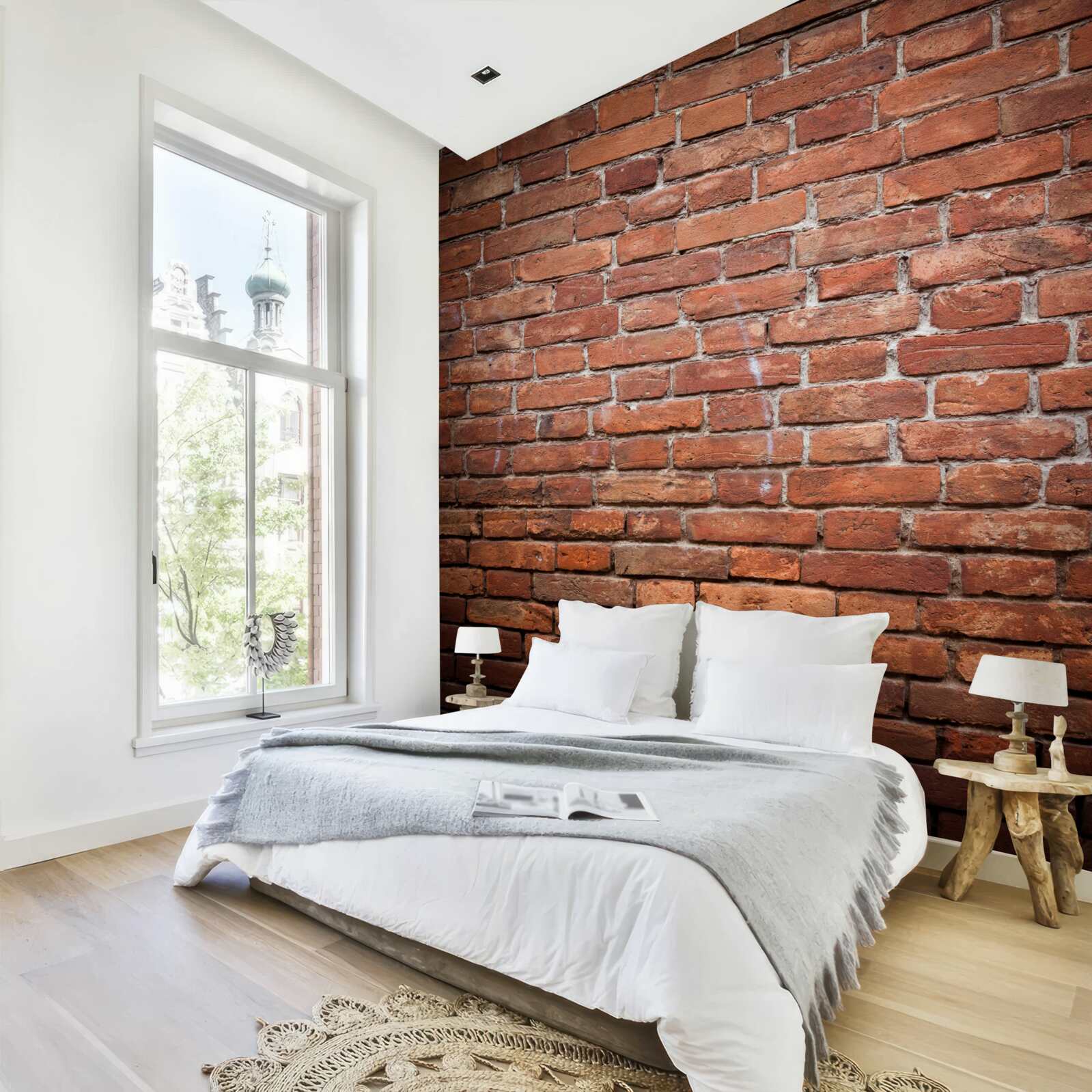 Fototapeten quadratischer Teil der Wand