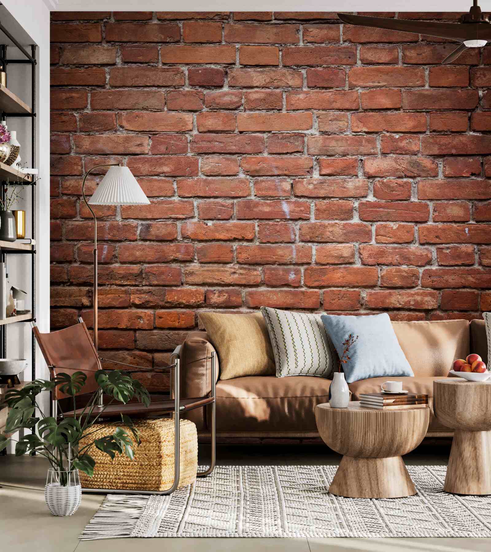 Fototapeten quadratischer Teil der Wand