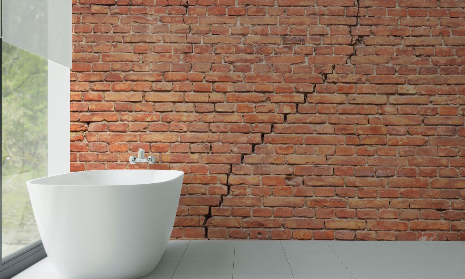 Fototapeten Ein signifikanter Riss in der Wand