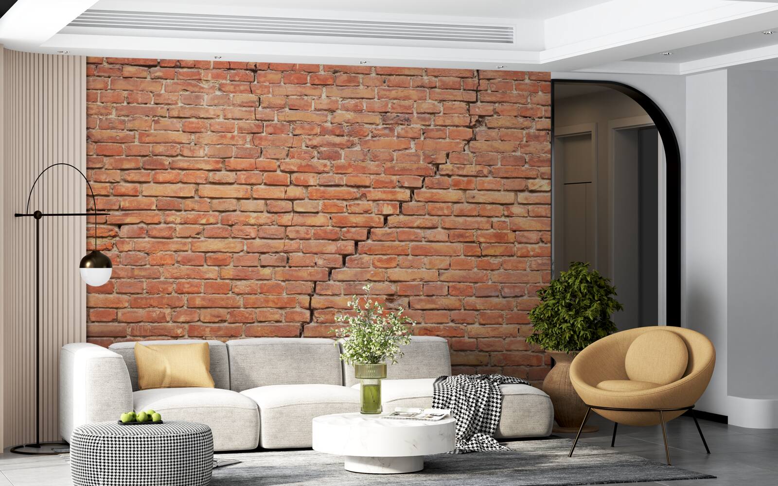 Fototapeten Ein signifikanter Riss in der Wand