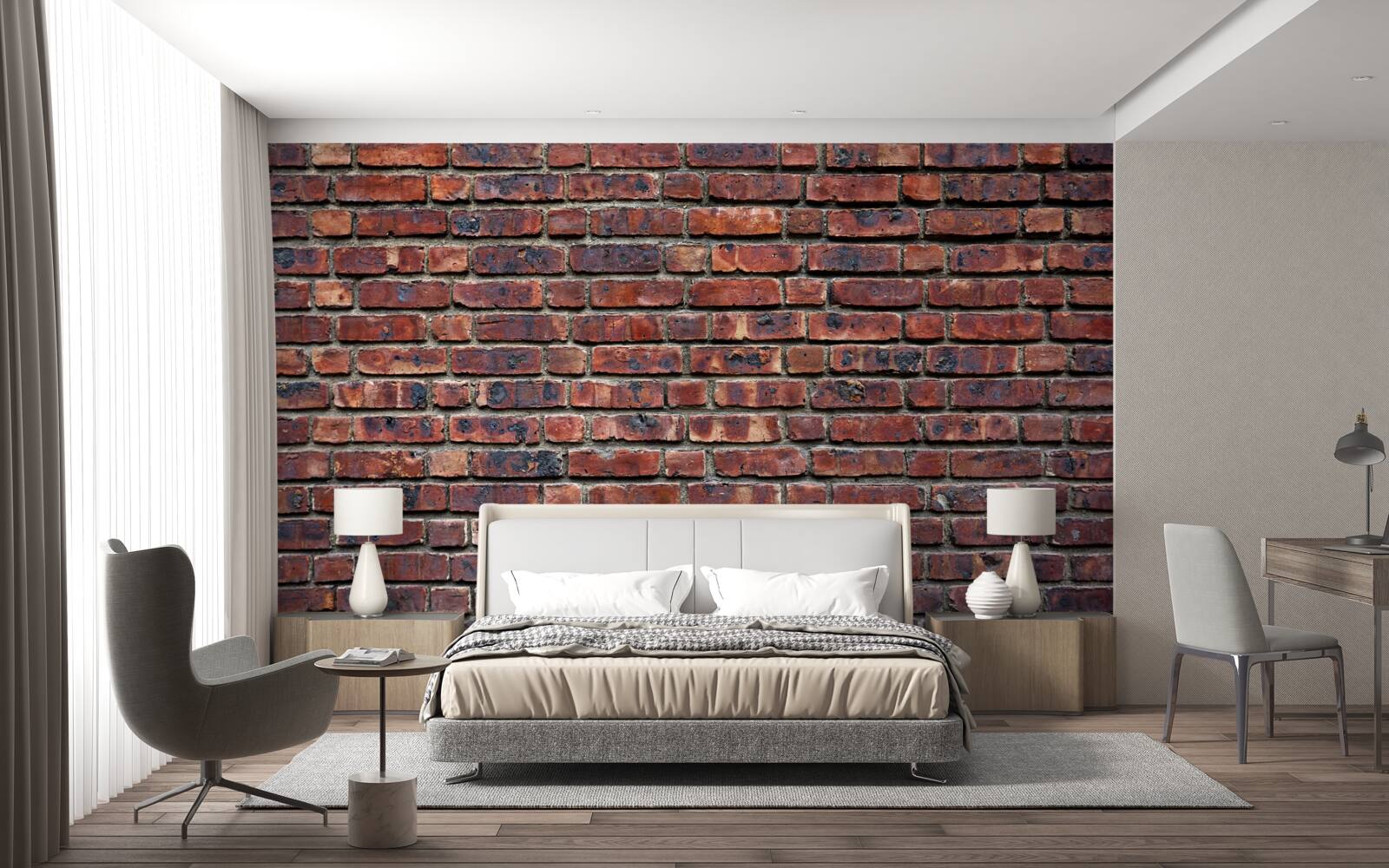 Fototapeten Antike Wand aus dunklem Ziegelstein
