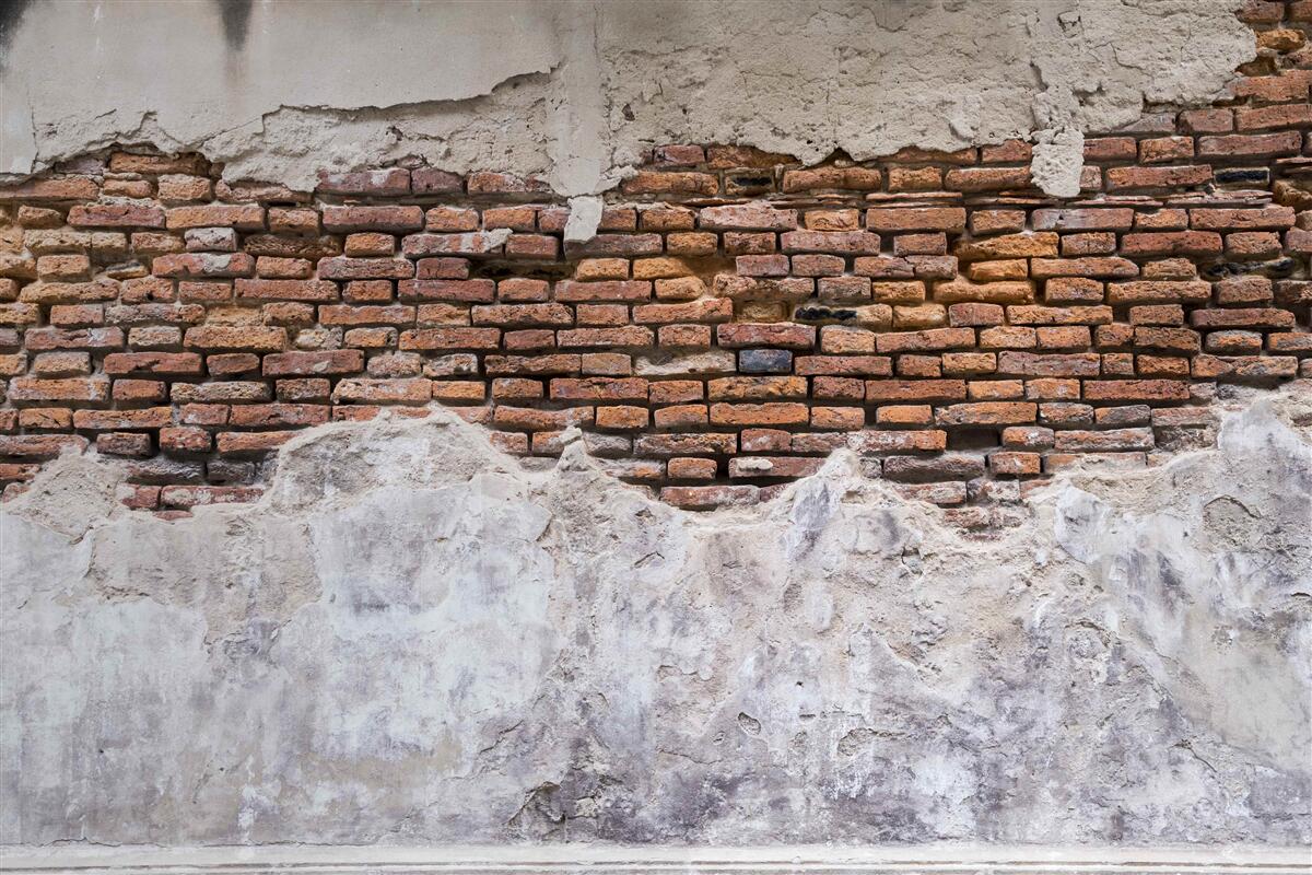 Fototapeten Mauer, alt und leer, aus Ziegeln hergestellt