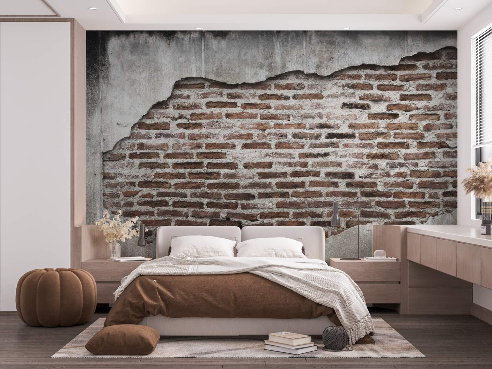Fototapeten Teil der Wand, die auseinander fiel