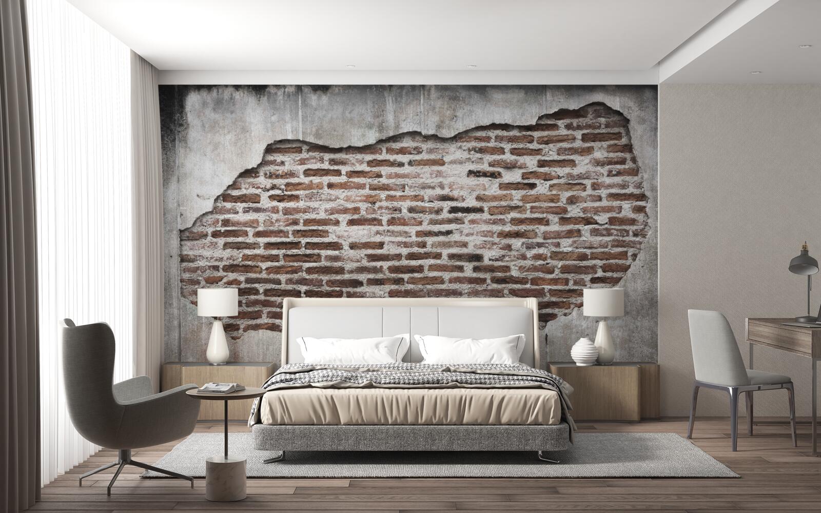 Fototapeten Teil der Wand, die auseinander fiel