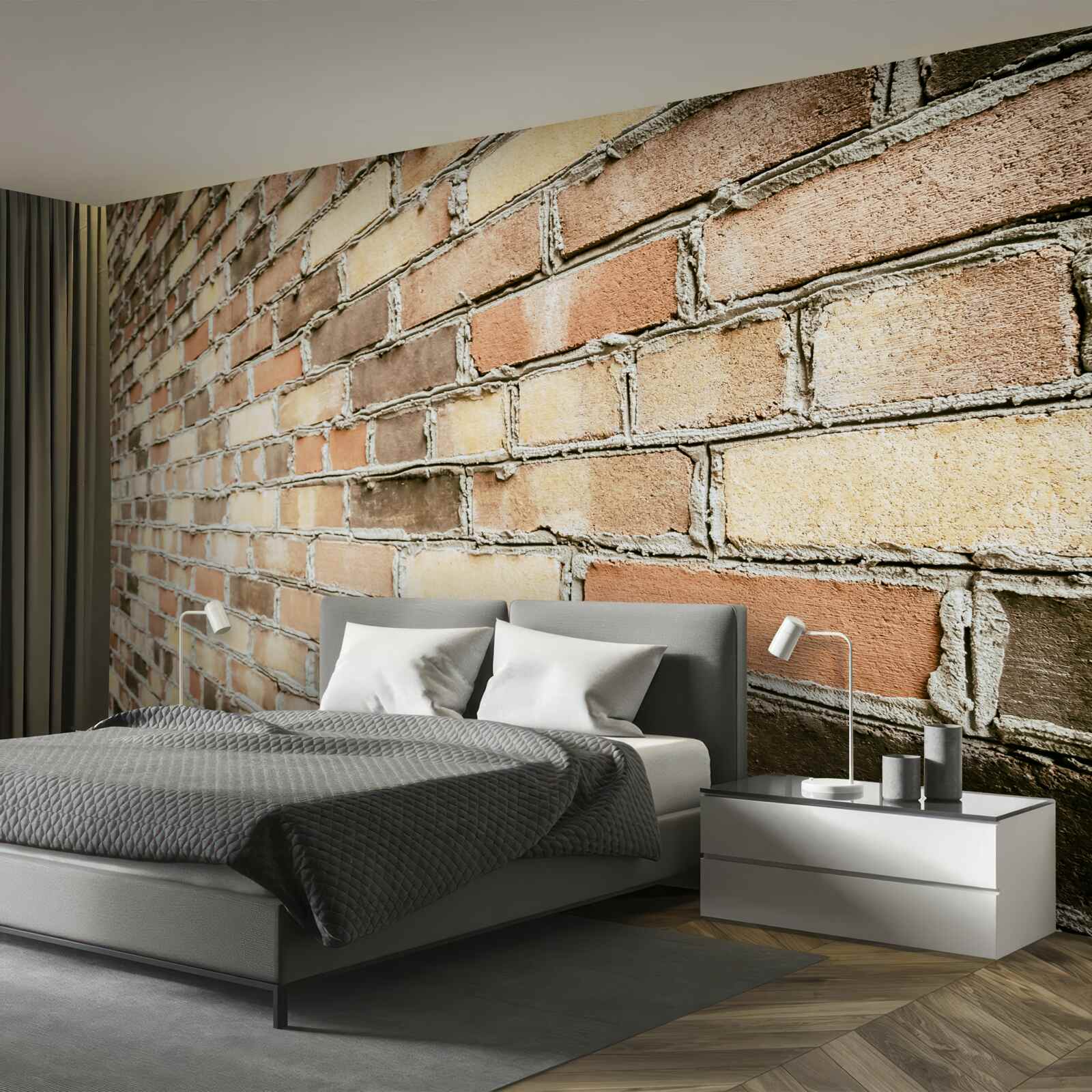 Fototapeten Seitenansicht auf einer Mauer