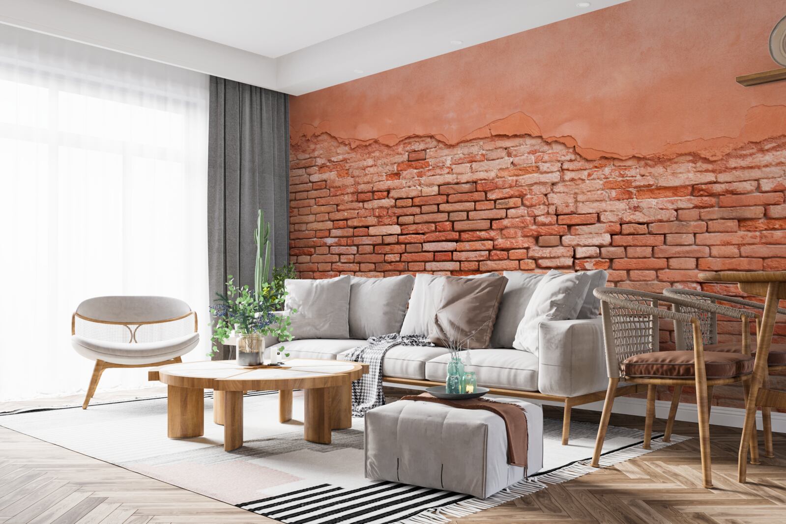 Fototapeten Burfin -geläutete Wand