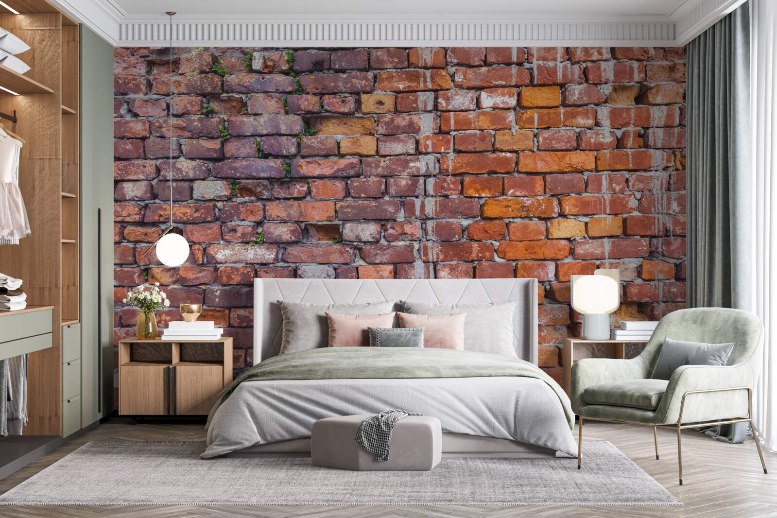 Fototapeten Lecks an einer historischen Mauermauer