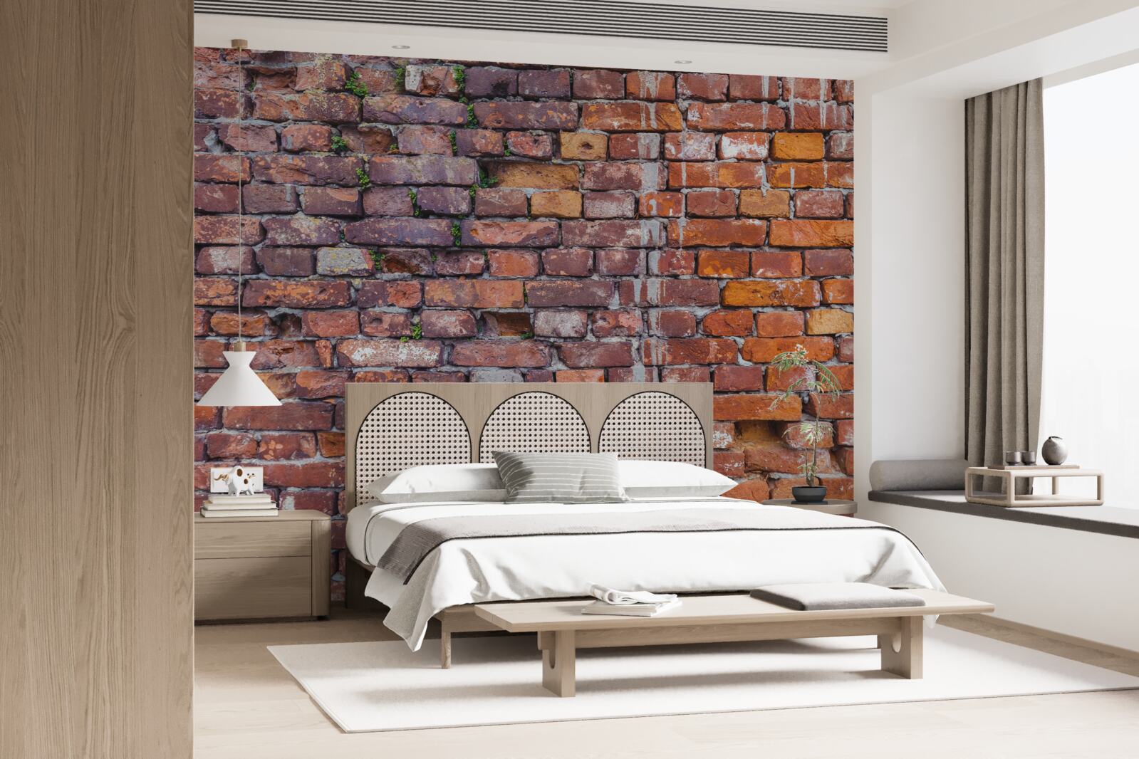 Fototapeten Lecks an einer historischen Mauermauer