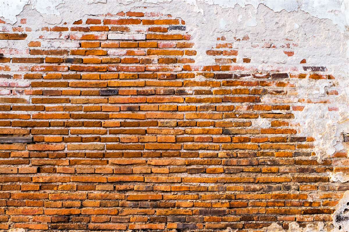 Fototapeten alte Mauermauer, die das Aussehen verlor