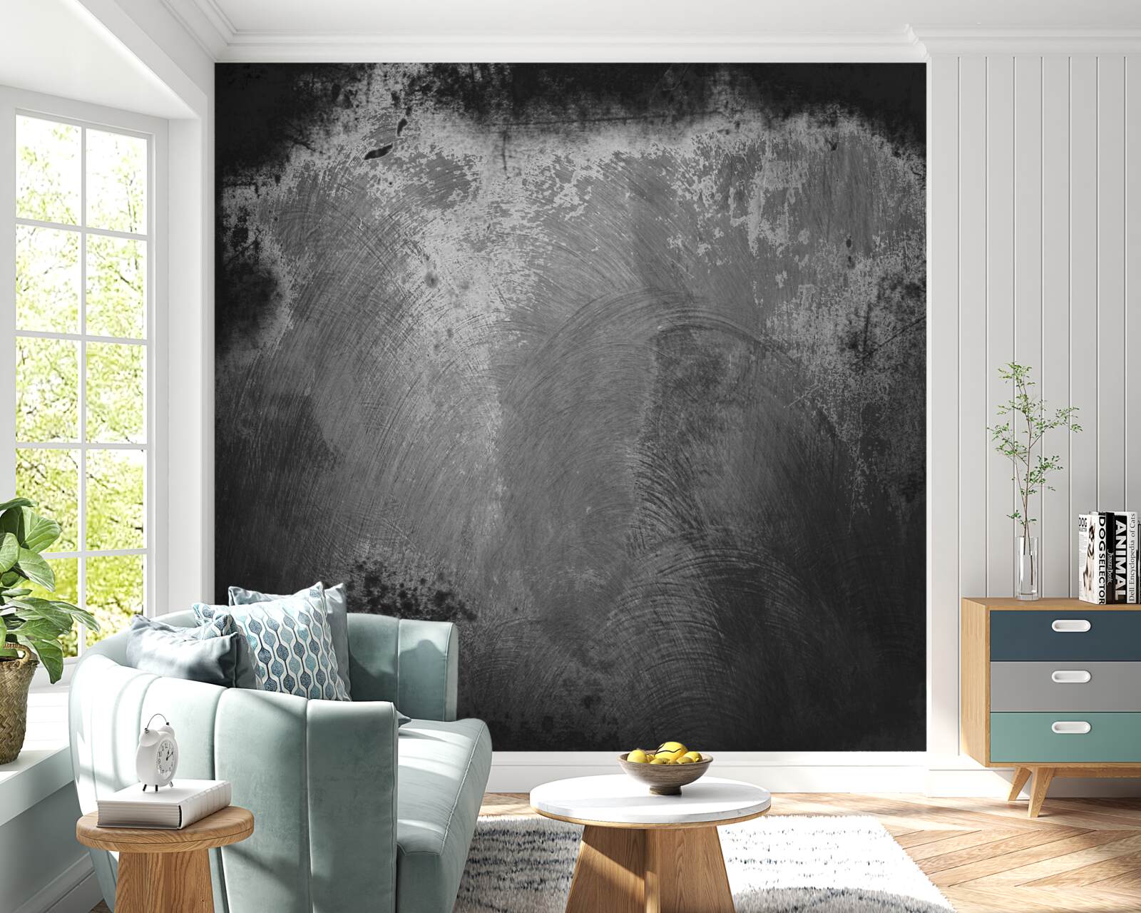 Fototapeten Intensiv schwarze und schreckliche Mauer