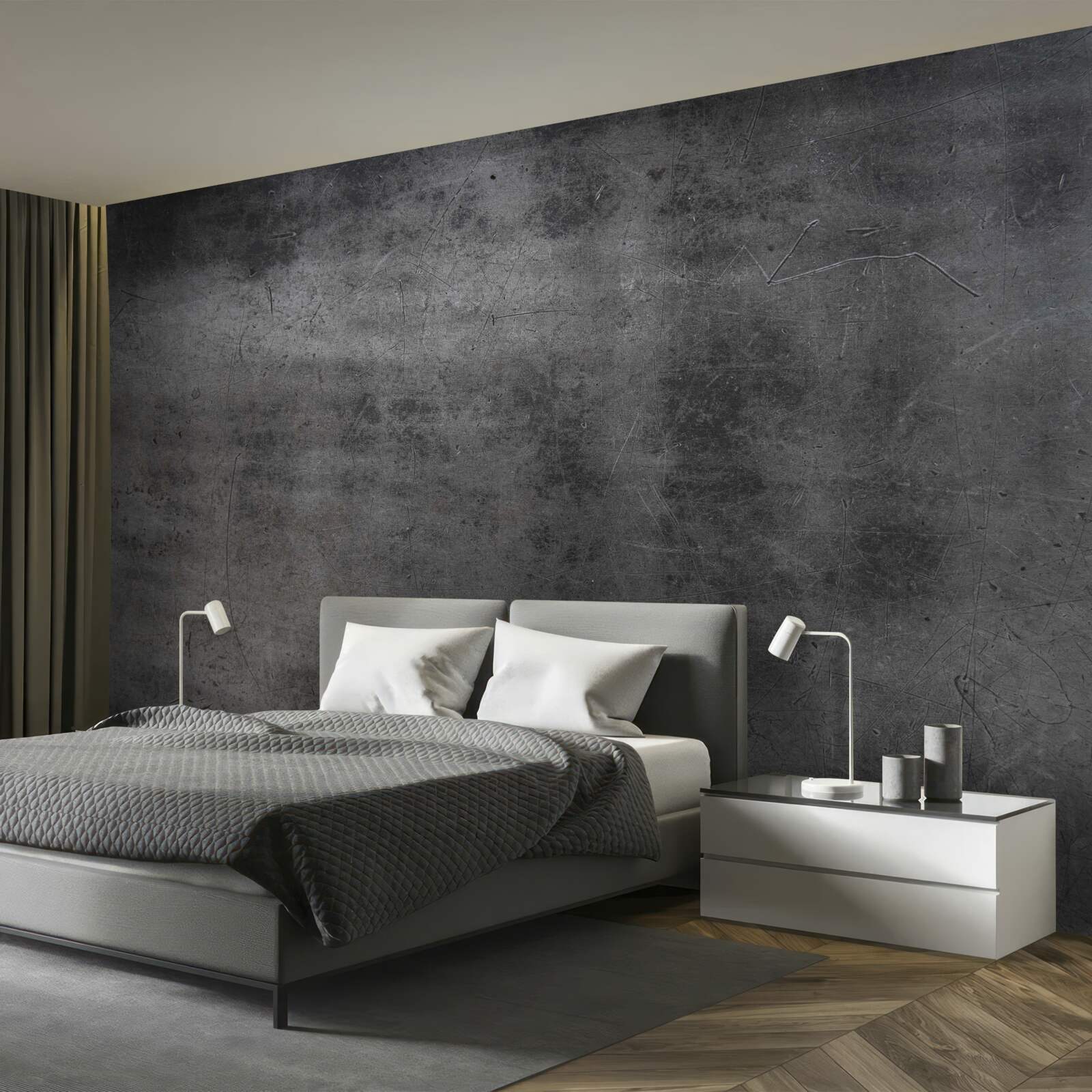 Fototapeten Metallic Grunge in dunklen Farben