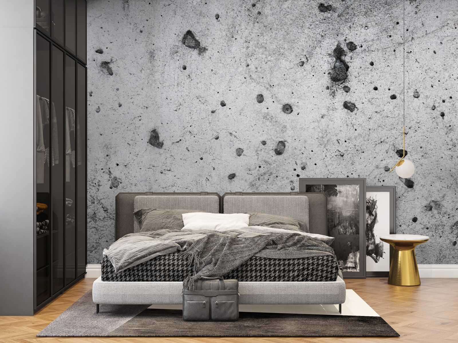 Fototapeten Betonwand mit dunklen Spuren