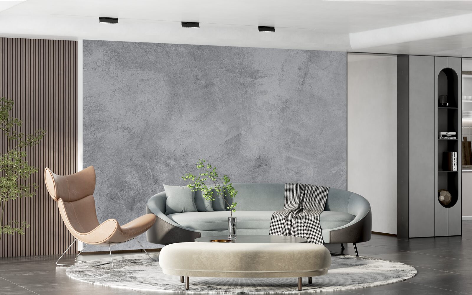 Fototapeten Loft -Stil -Wand aus Gips