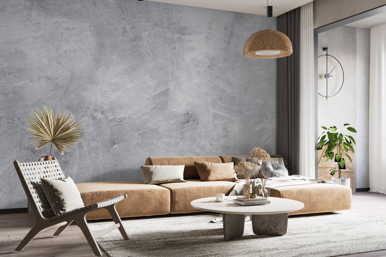 Fototapeten Loft -Stil -Wand aus Gips