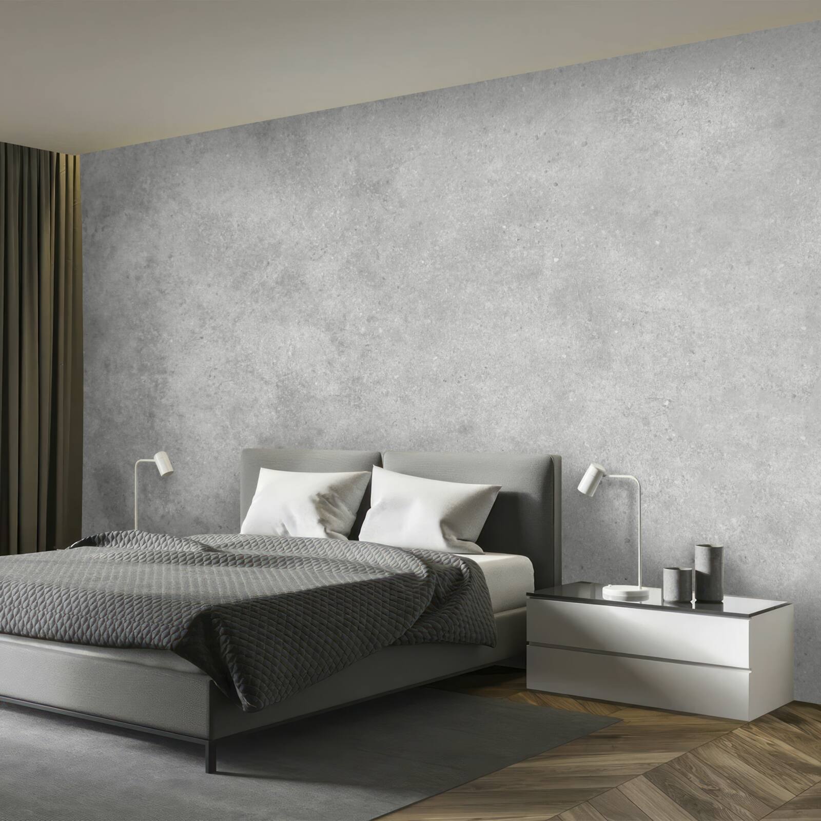 Fototapeten Die Wand besteht aus Beton in einem hellgrauen Schatten