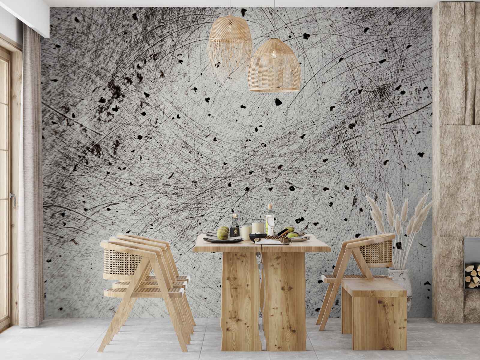 Fototapeten dunkelgrauer Beton