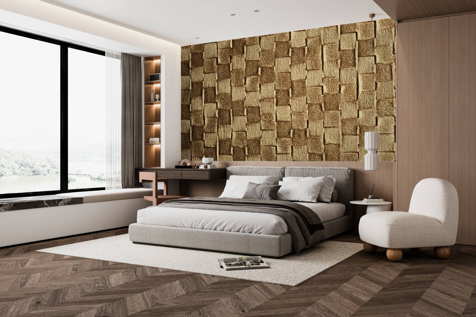 Fototapeten Brown Square Motiv
