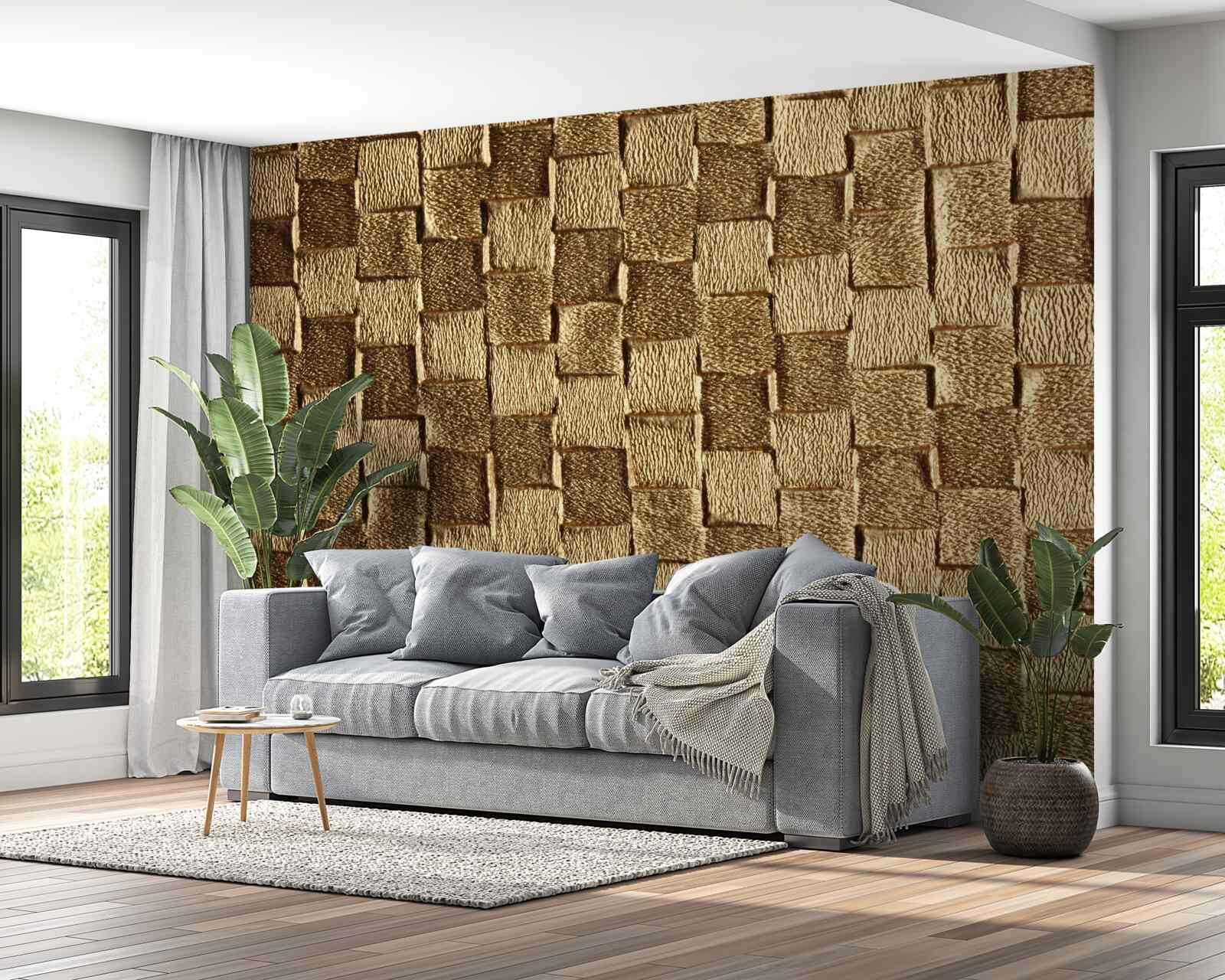 Fototapeten Brown Square Motiv