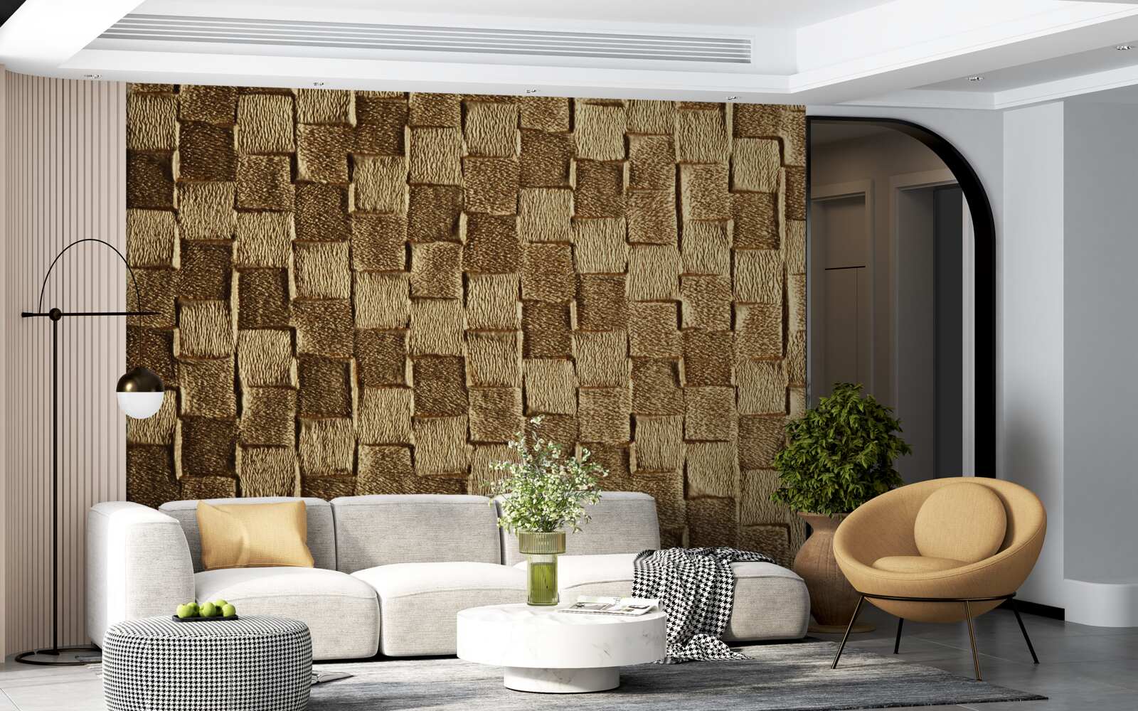 Fototapeten Brown Square Motiv