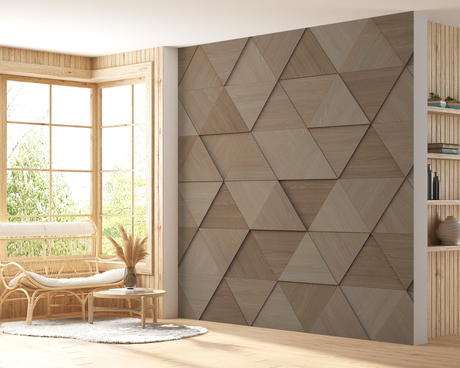 Fototapeten Dekorative Holzwandplatte