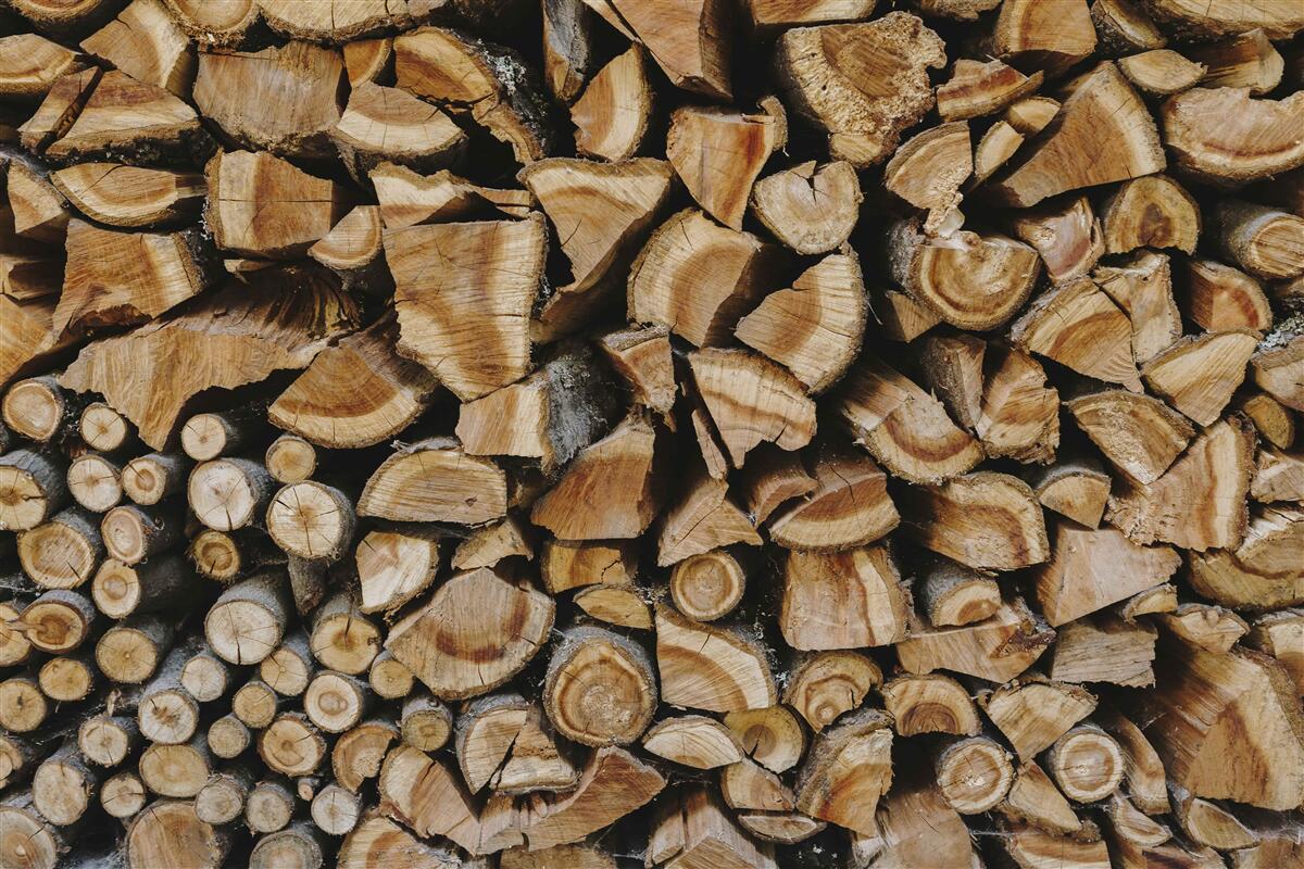Fototapeten Holzstücke zusammen angeordnet