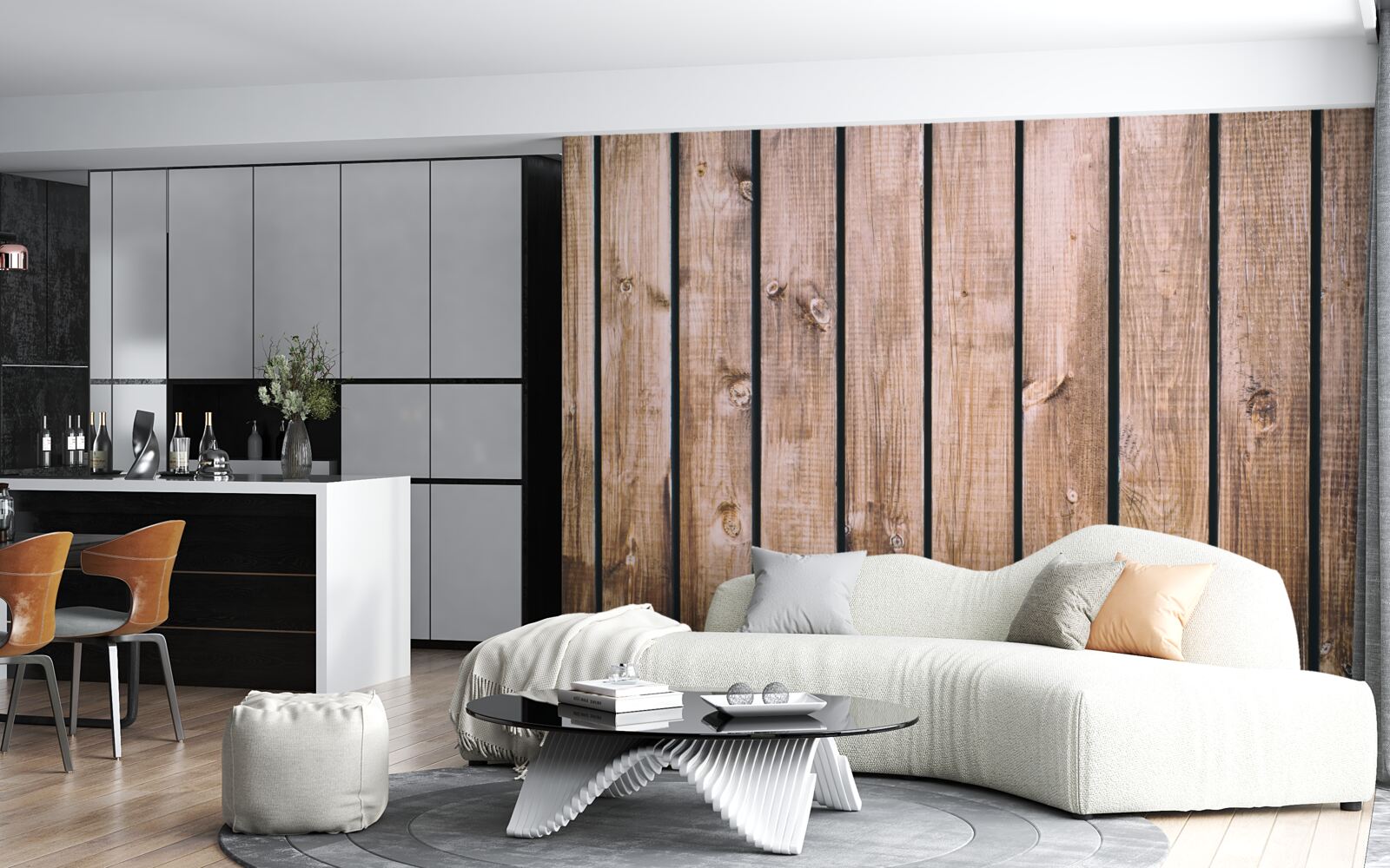 Fototapeten Brown Parquet Board