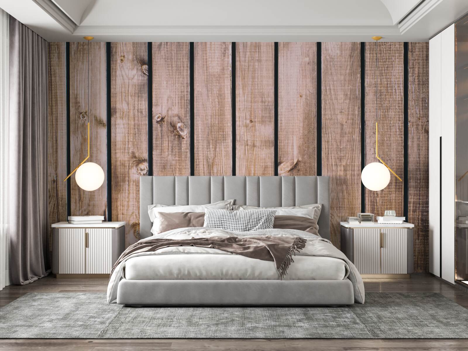 Fototapeten Brown Parquet Board