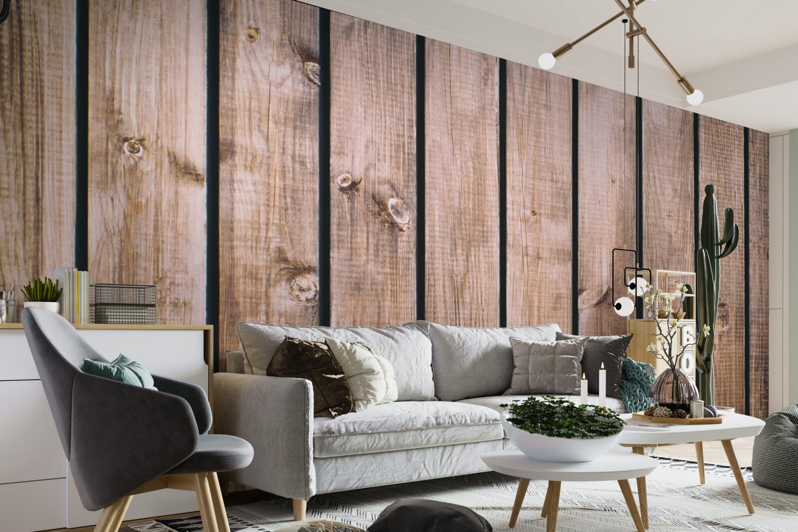 Fototapeten Brown Parquet Board