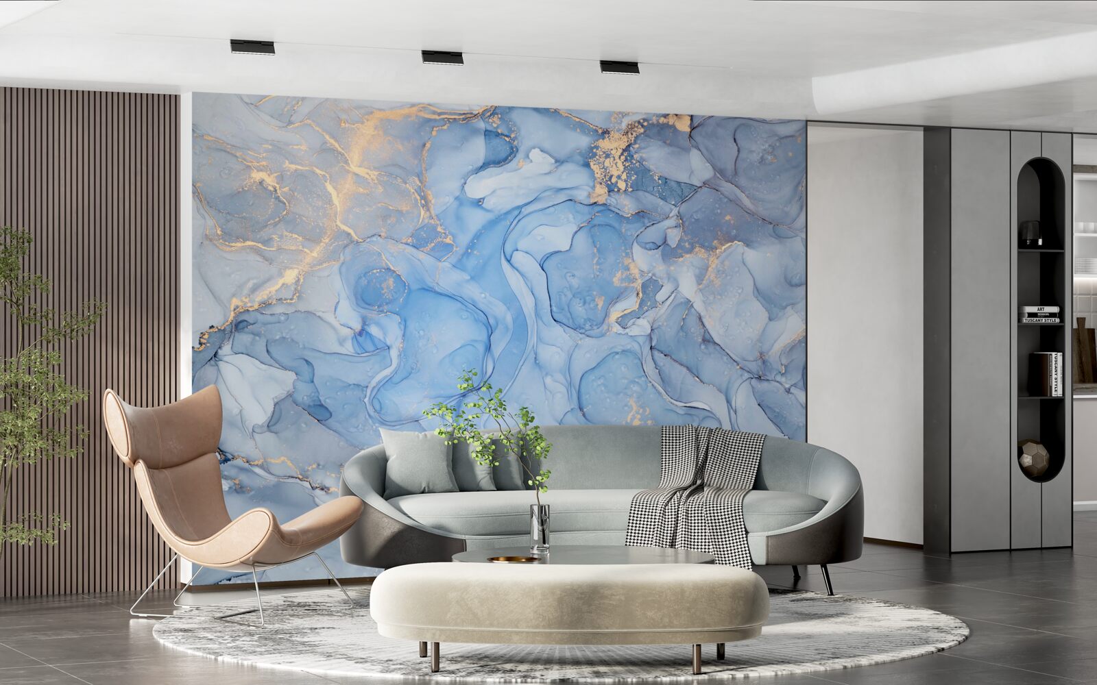 Fototapeten Exklusiver blauer Hintergrund