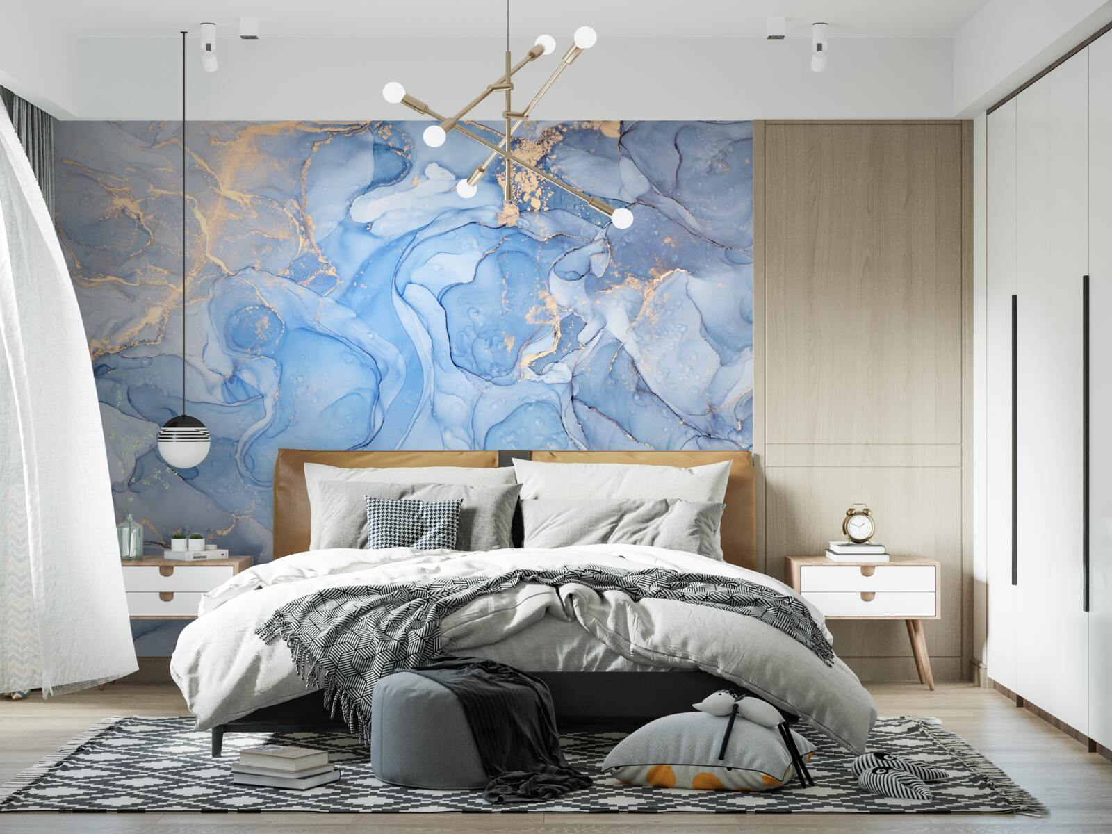 Fototapeten Exklusiver blauer Hintergrund