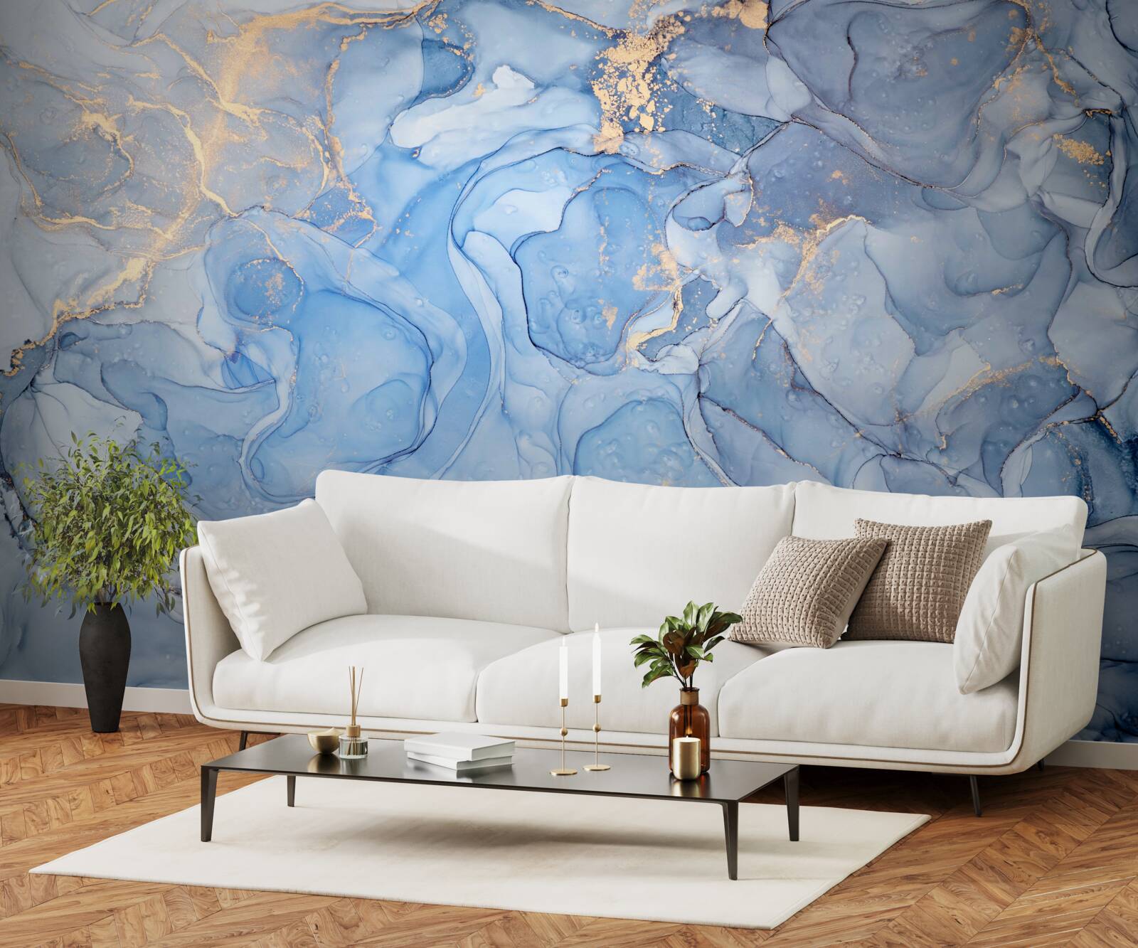 Fototapeten Exklusiver blauer Hintergrund