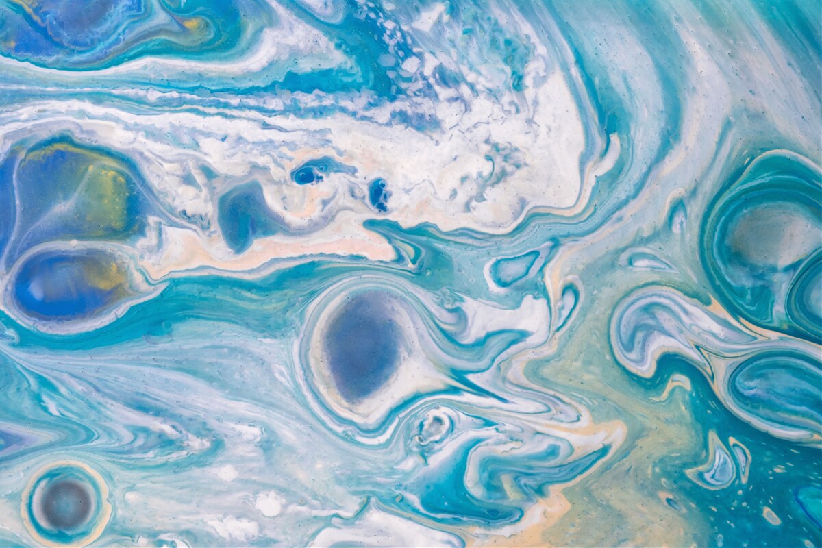 Fototapeten Blaues Epoxidharz