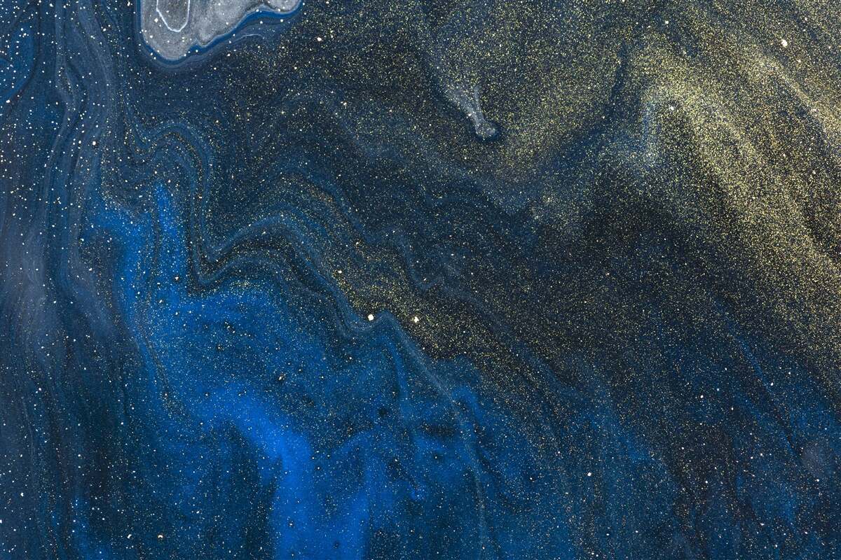 Fototapeten Blau-Gold-Staub