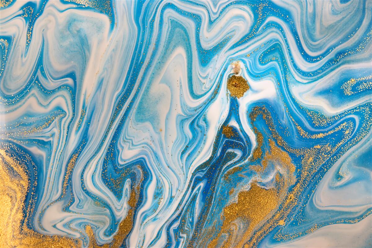 Fototapeten Blauer Sand in abstrakter Form