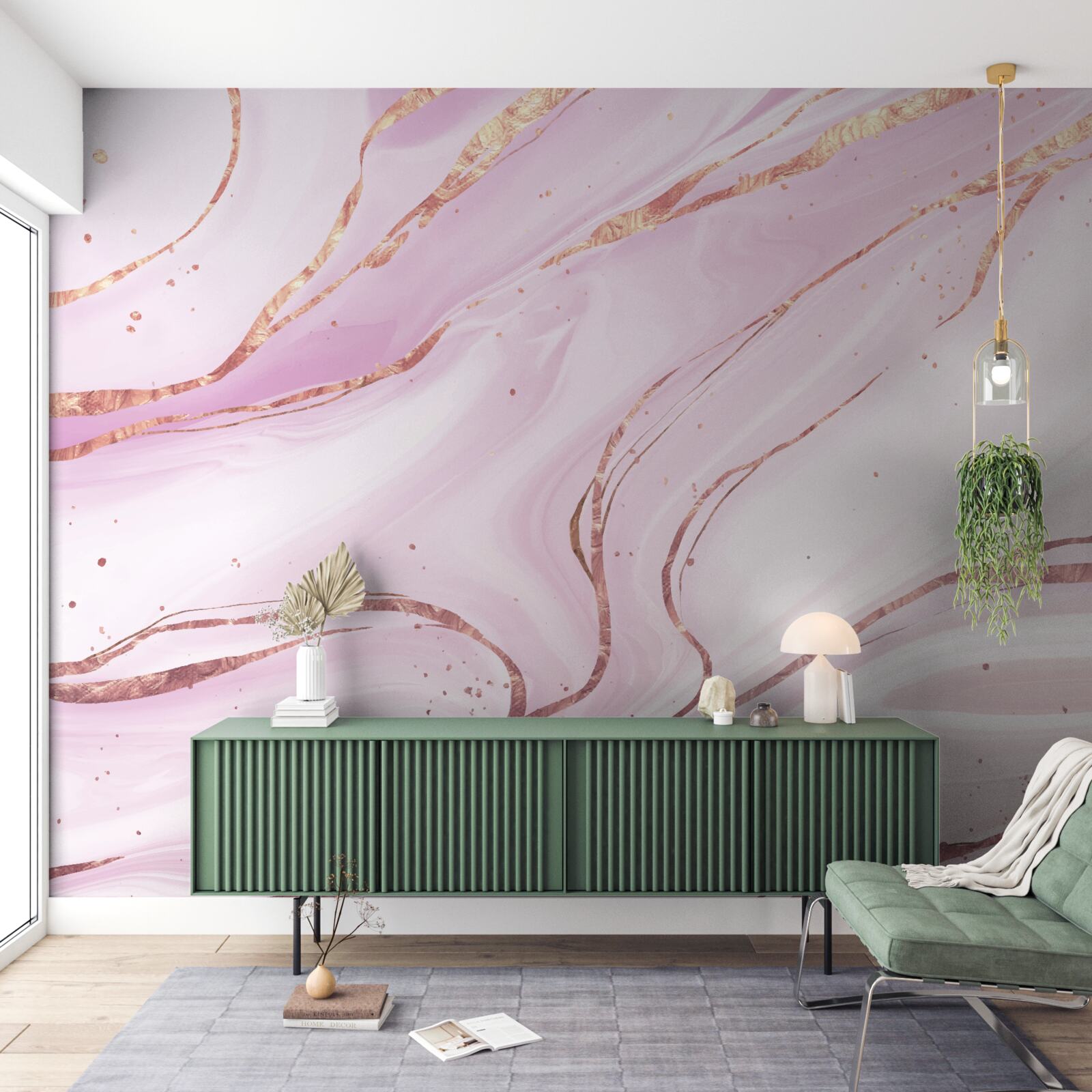 Fototapeten Marmor in einem rosa staubigen Schatten