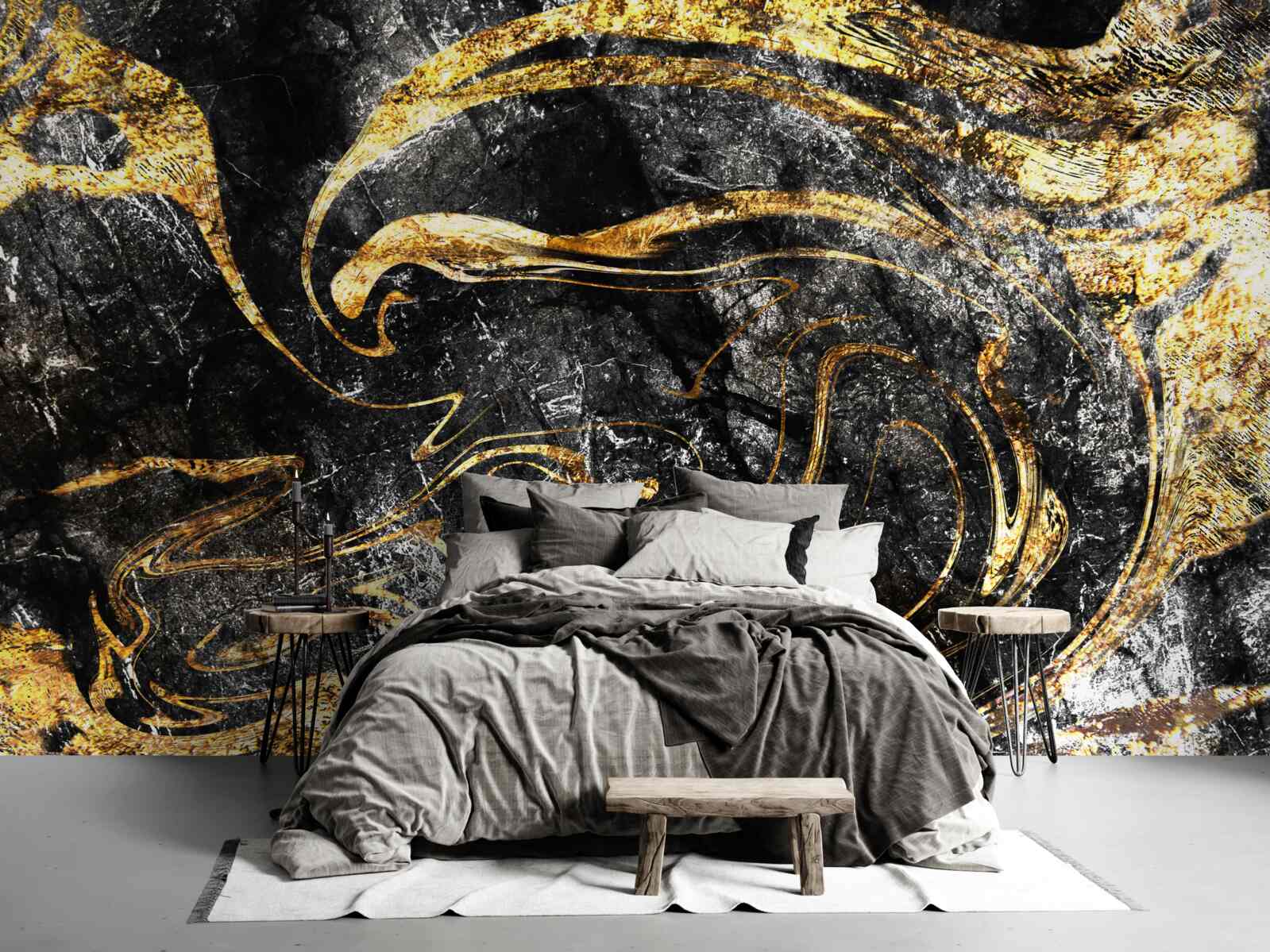 Fototapeten Schwarz Gold Marmor Textur von ausgezeichneter Qualität