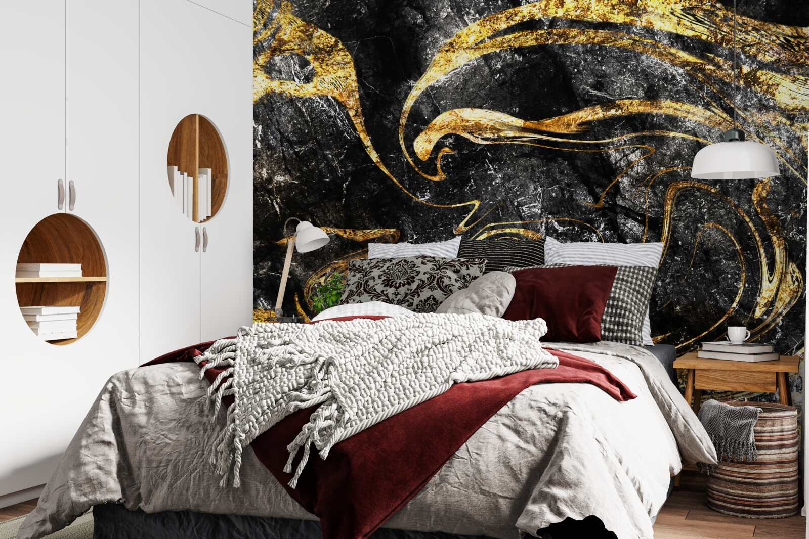 Fototapeten Schwarz Gold Marmor Textur von ausgezeichneter Qualität