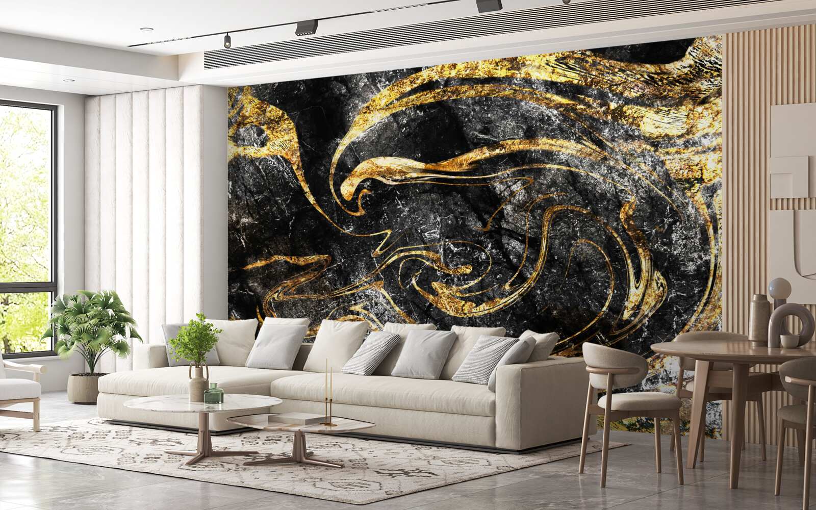 Fototapeten Schwarz Gold Marmor Textur von ausgezeichneter Qualität