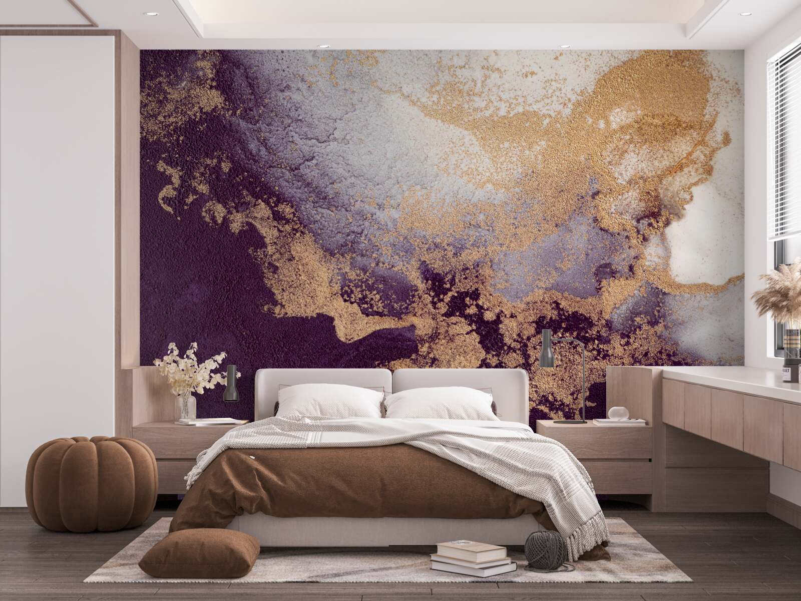Fototapeten Gold und lila Bild