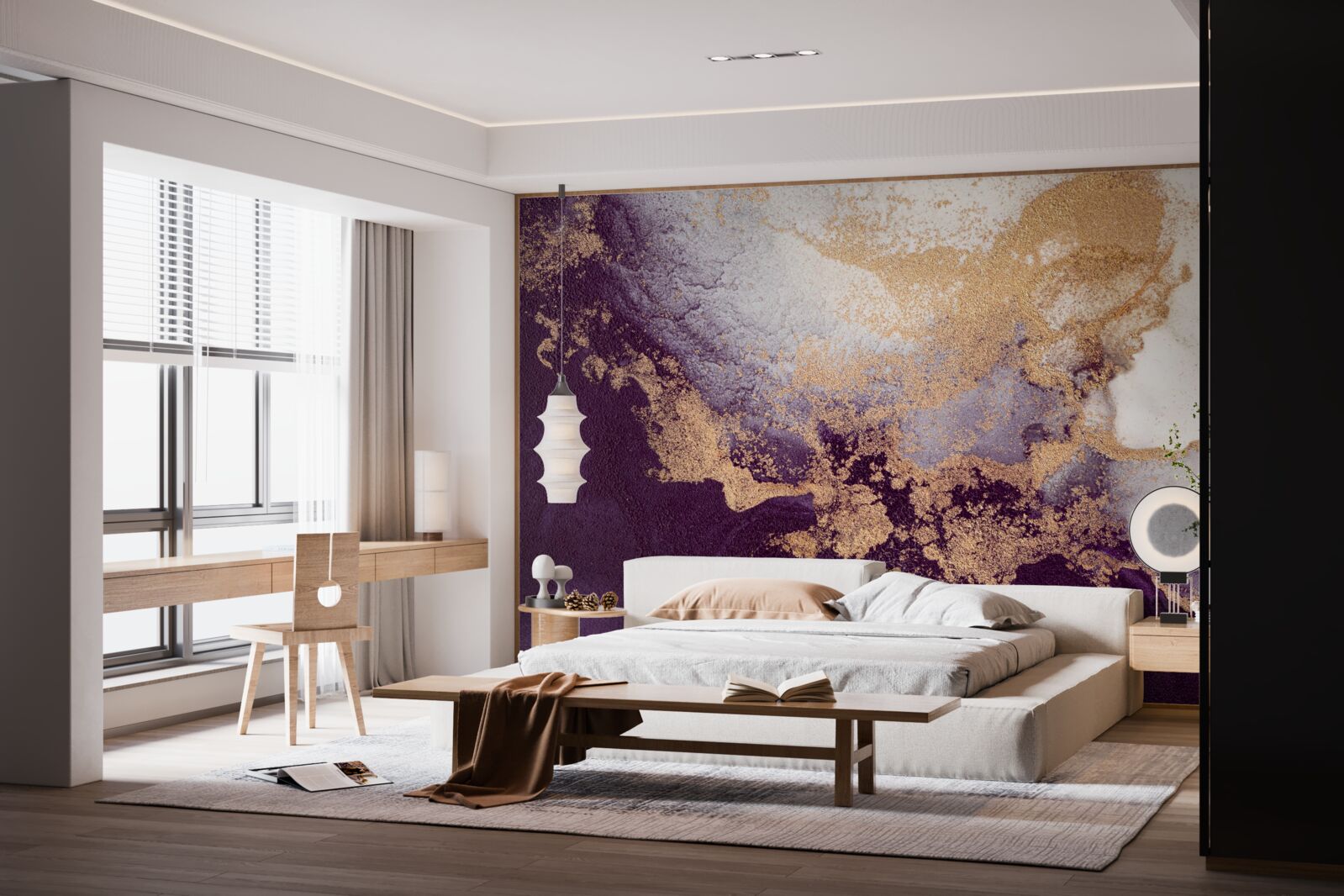 Fototapeten Gold und lila Bild