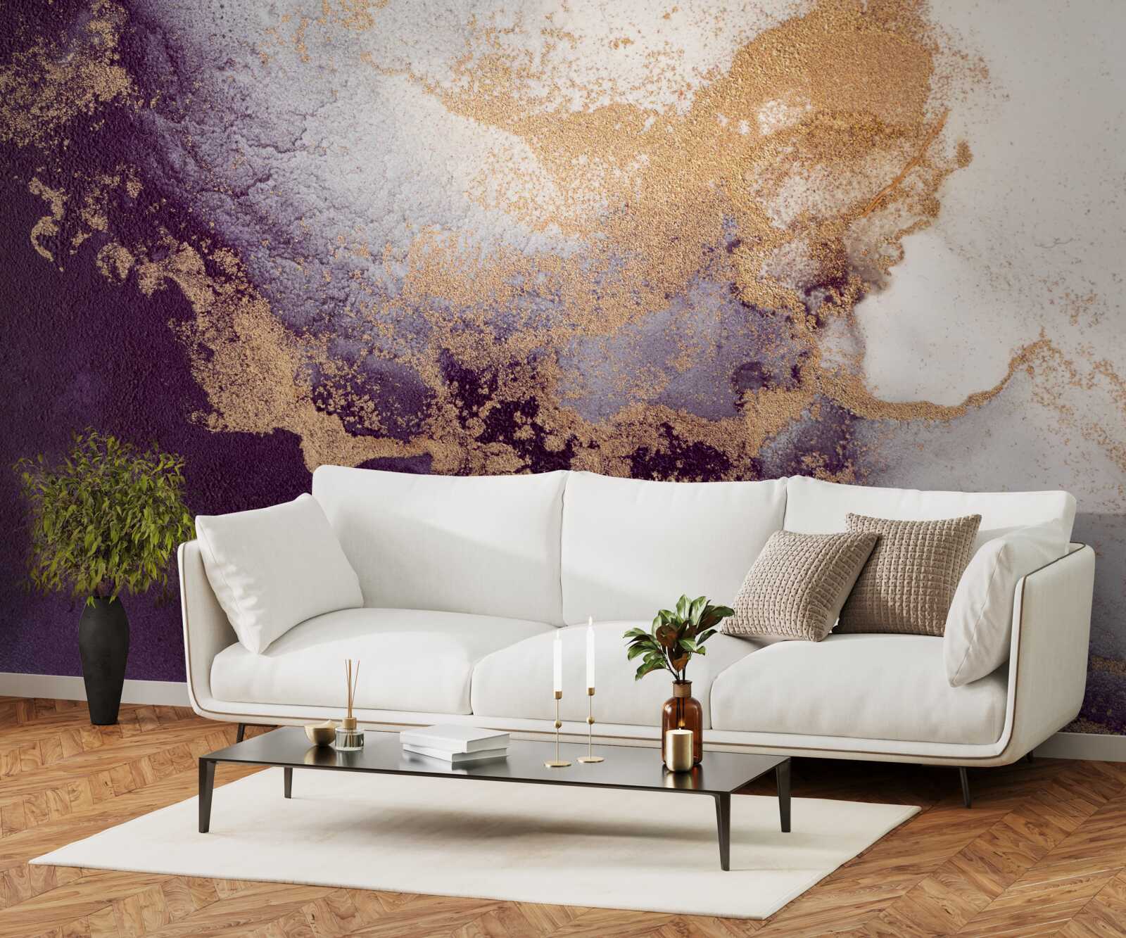 Fototapeten Gold und lila Bild