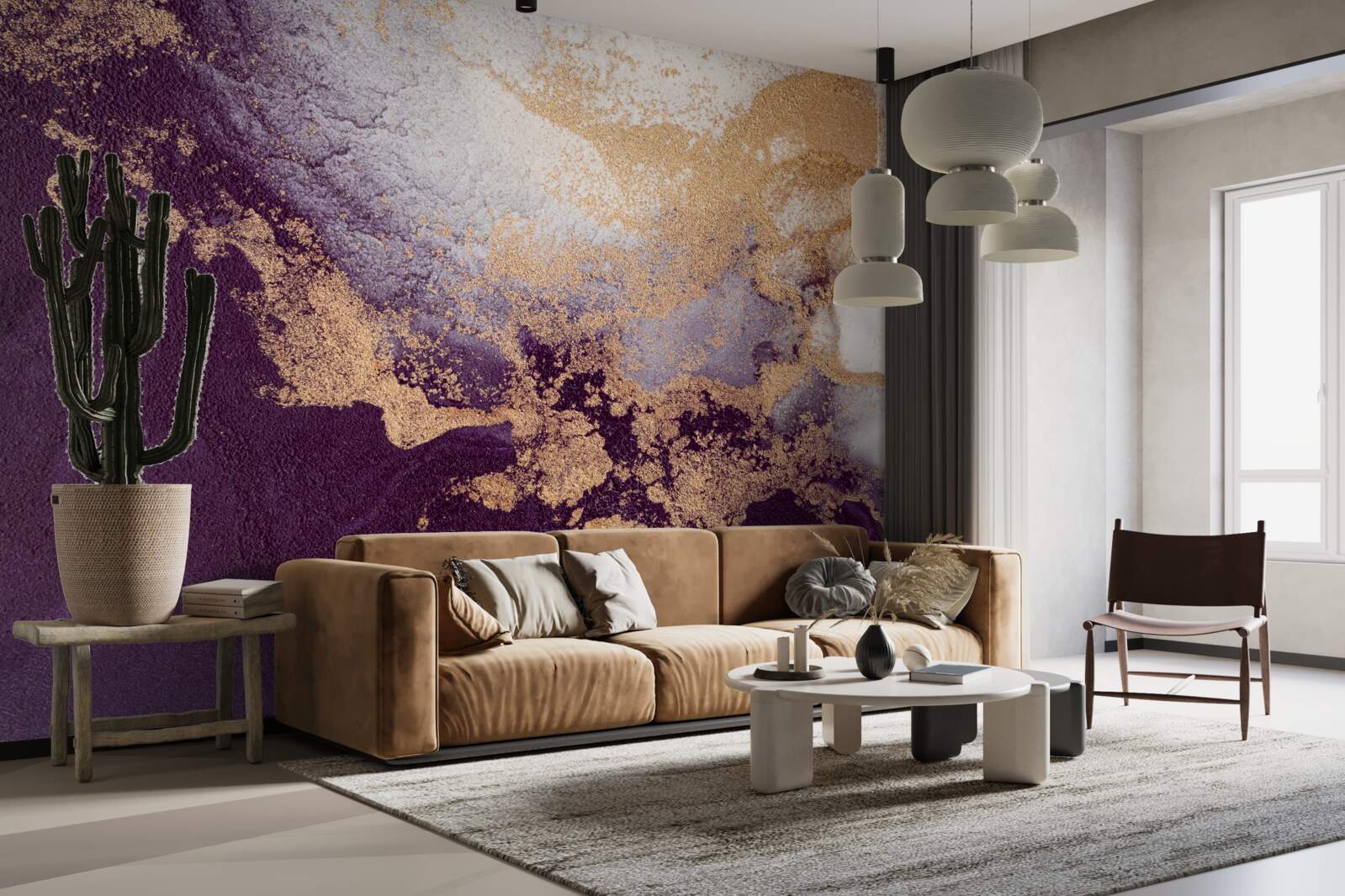Fototapeten Gold und lila Bild