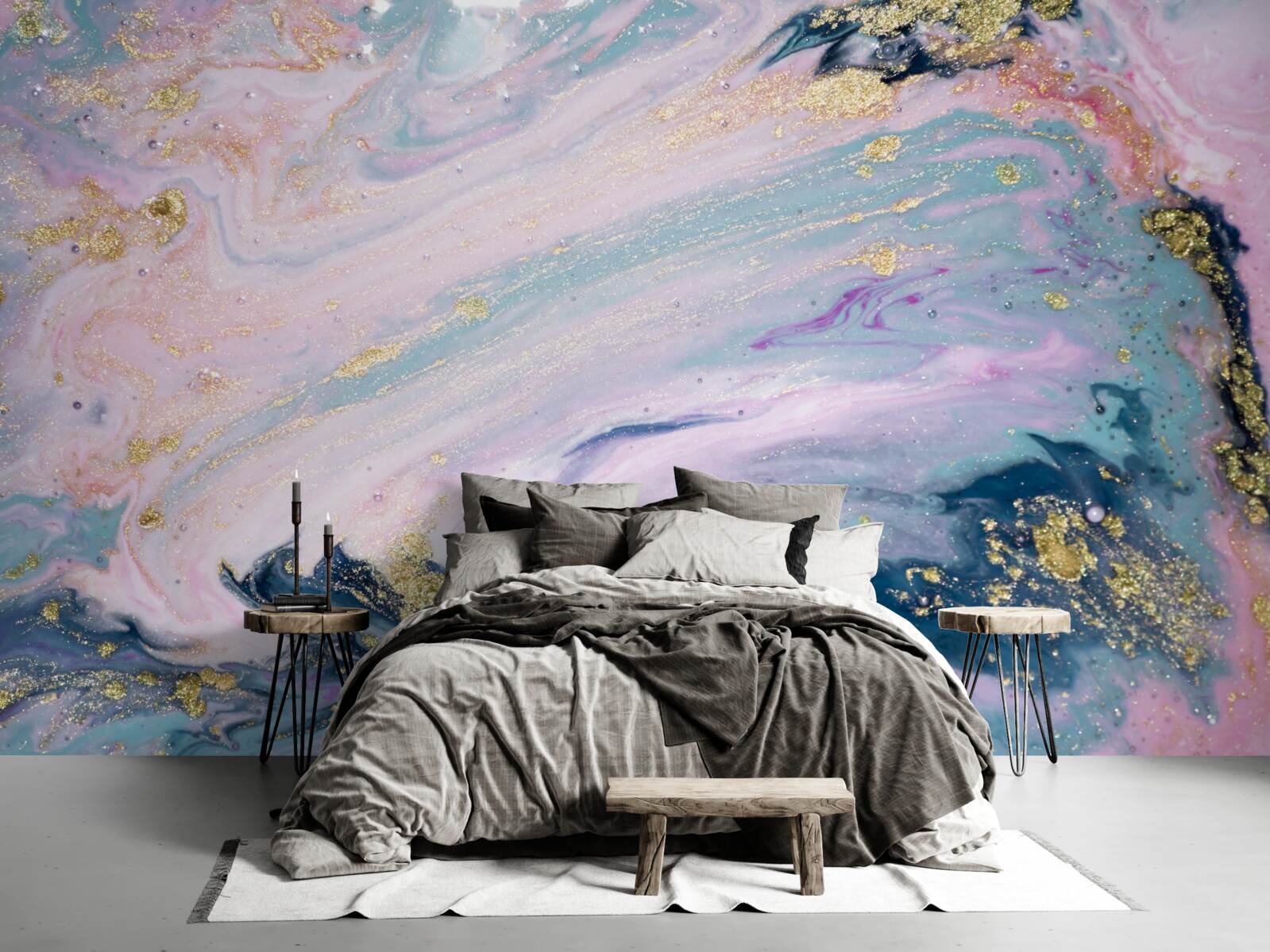 Fototapeten Verschiedene Farben von exquisitem Marmor